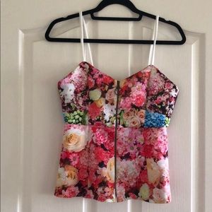 NWT Floral Clover Canyon Bustier Top
